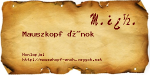 Mauszkopf Énok névjegykártya